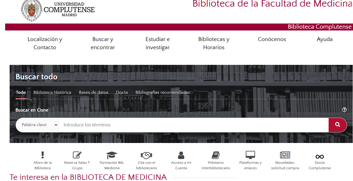 Sesiones virtuales de formación de apoyo a la docencia e investigación de la Biblioteca Complutense